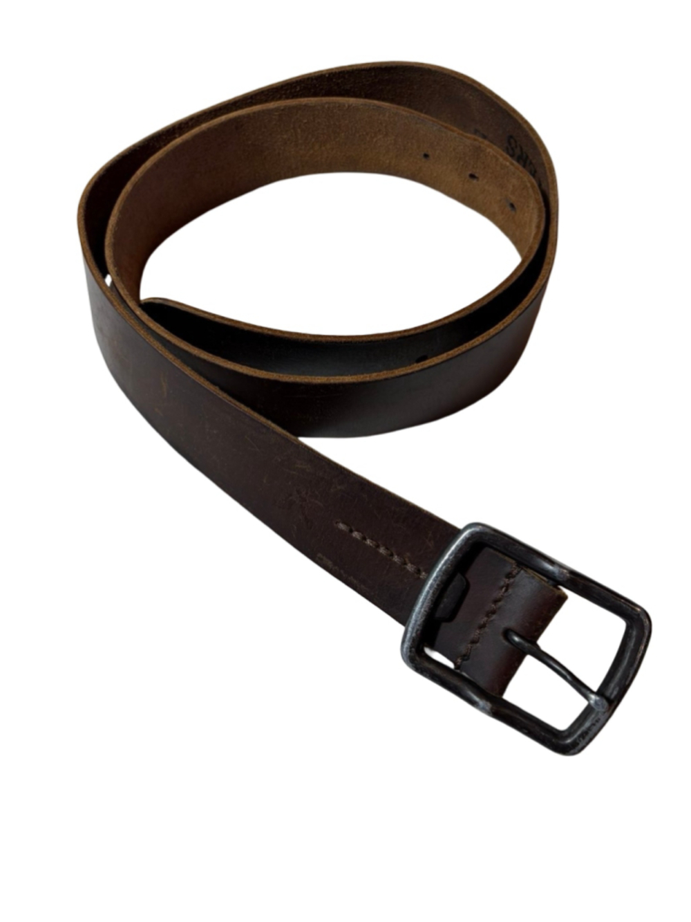 American Eagle Outfitters Brown Leather Belt Men’s Y2K Distressed